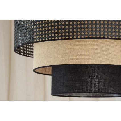 Brilagi - LED Griestu lampa DAKOTA LUNETA LED/12W/230V d. 60 cm 3000K/4000K/6400K melna/bēša