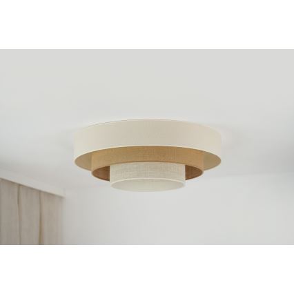 Brilagi - LED Griestu lampa DENVER LUNETA LED/12W/230V d. 60 cm 3000K/4000K/6400K bēša/krēmkrāsa
