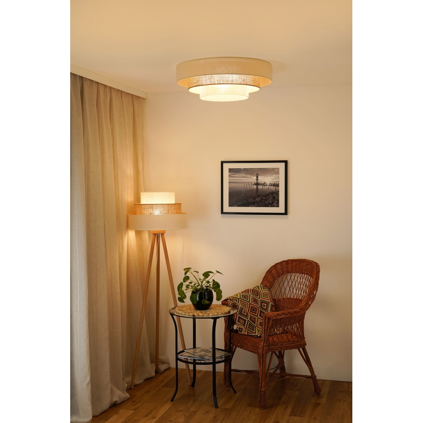 Brilagi - LED Griestu lampa DENVER LUNETA LED/12W/230V d. 60 cm 3000K/4000K/6400K bēša/krēmkrāsa