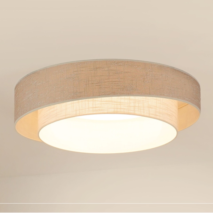 Brilagi - LED Griestu lampa DOVER SHINE LED/26W/230V d. 60 cm pelēka/krēmkrāsa