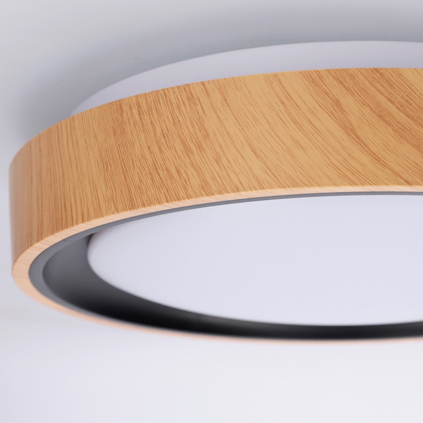 Brilagi - LED griestu lampa FLOCO LED/24W/230V Ø 30 cm koka dekors/melns