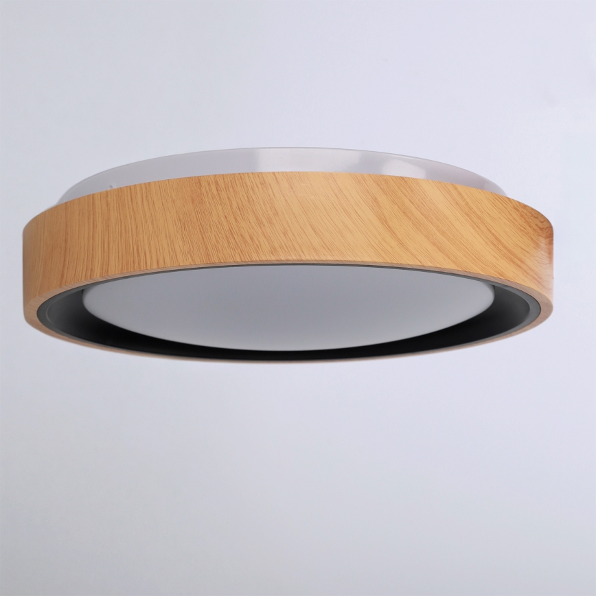 Brilagi - LED griestu lampa FLOCO LED/24W/230V Ø 30 cm koka dekors/melns