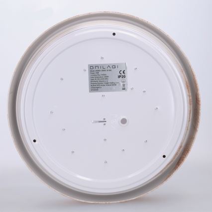 Brilagi - LED griestu lampa FLOCO LED/24W/230V Ø 30 cm koka dekors/melns