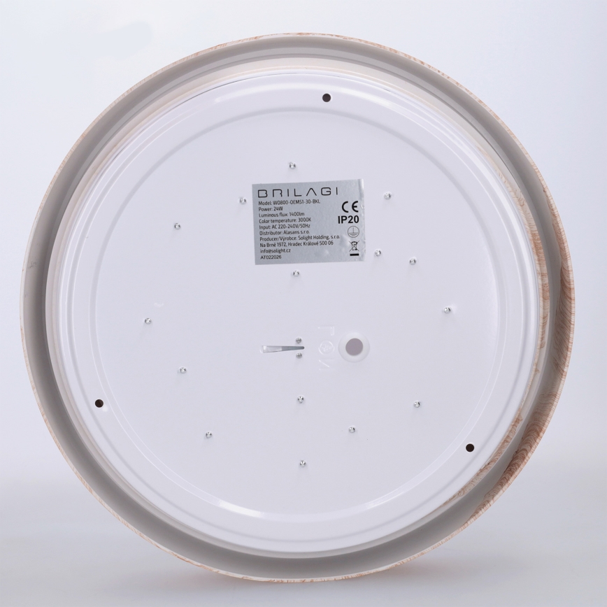 Brilagi - LED griestu lampa FLOCO LED/24W/230V Ø 30 cm koka dekors/melns