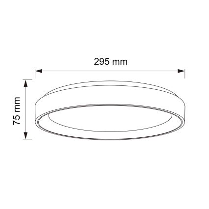 Brilagi - LED griestu lampa FLOCO LED/24W/230V Ø 30 cm koka dekors/melns