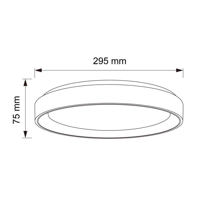 Brilagi - LED griestu lampa FLOCO LED/24W/230V Ø 30 cm koka dekors/melns