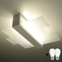 Brilagi -  LED Griestu lampa HERA 2xE27/7,5W/230V balta