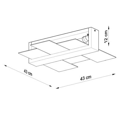 Brilagi -  LED Griestu lampa HERA 2xE27/7,5W/230V balta