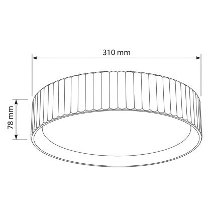 Brilagi - LED griestu lampa LUCIA LED/24W/230V Ø 31 cm pelēka