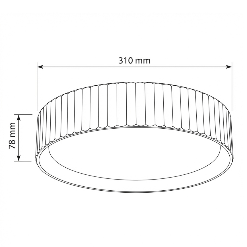 Brilagi - LED griestu lampa LUCIA LED/24W/230V Ø 31 cm pelēka