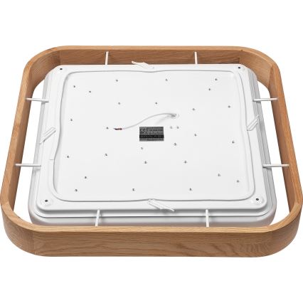 Brilagi - LED regulējams griestu gaismeklis MANAROLA CUBIC LED/24W/230V 45x45 cm 3000-6500K ozols + tālvadības pults