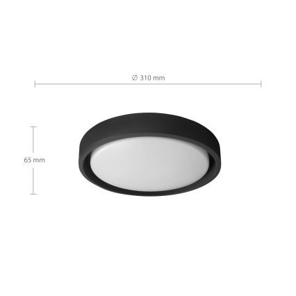 Brilagi - LED griestu lampa MATTEO LED/24W/230V Ø 31 cm melna