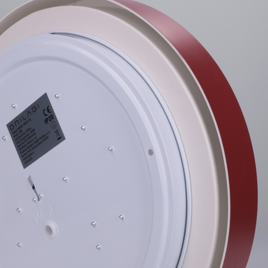Brilagi - LED griestu lampa MATTEO LED/24W/230V Ø 31 cm sarkana