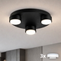Brilagi - LED griestu lampa MONO 3xGX53/12W/230V Ø 30 cm melna