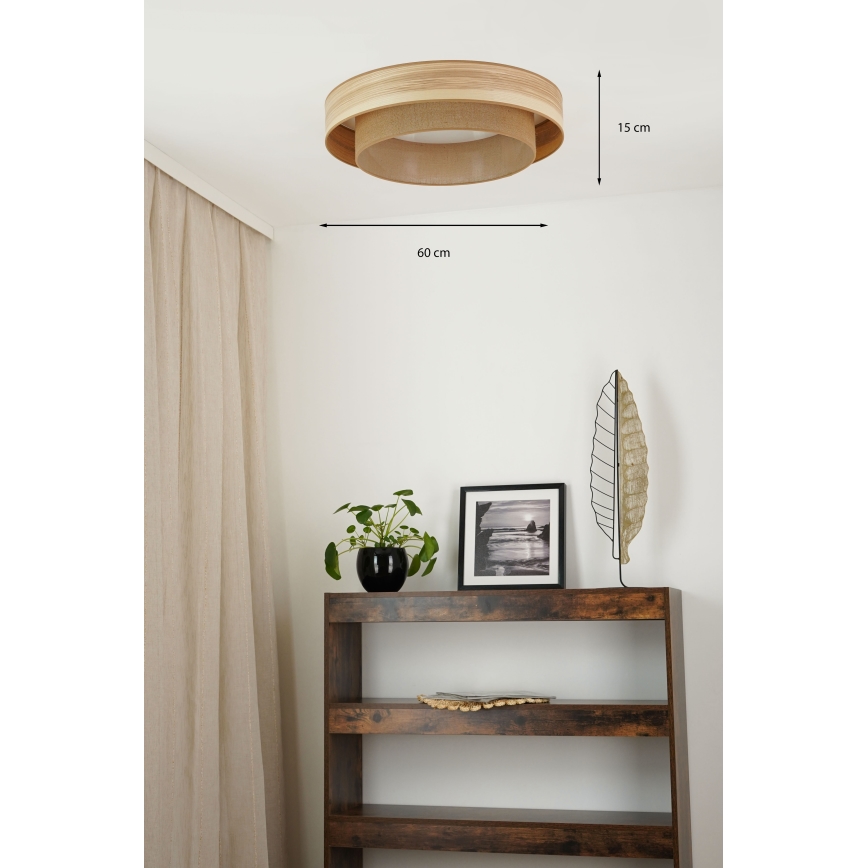 Brilagi - LED Griestu lampa MONTANA BOHO LED/26W/230V d. 60 cm brūna
