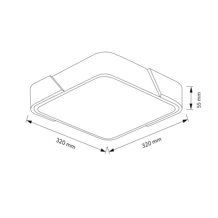 Brilagi - LED griestu lampa PILANA LED/24W/230V ozols/balts 32x32 cm