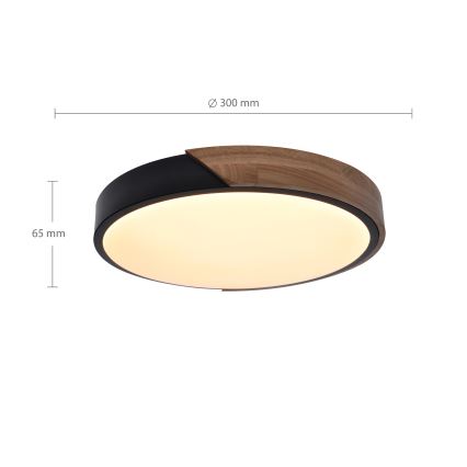 Brilagi - LED Griestu lampa PILANA LED/24W/230V ozols d. 30 cm