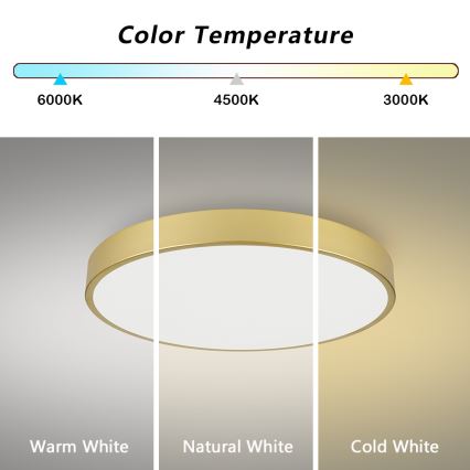 Brilagi - LED griestu lampa POOL LED/100W/230V 3000/4000/6000K Ø 80 cm zelta krāsā