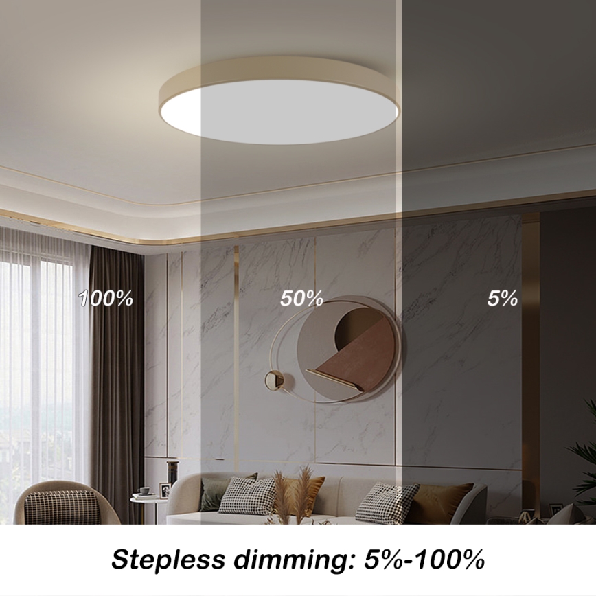 Brilagi - LED griestu lampa POOL LED/128W/230V 3000/4000/6000K Ø 100 cm bēša