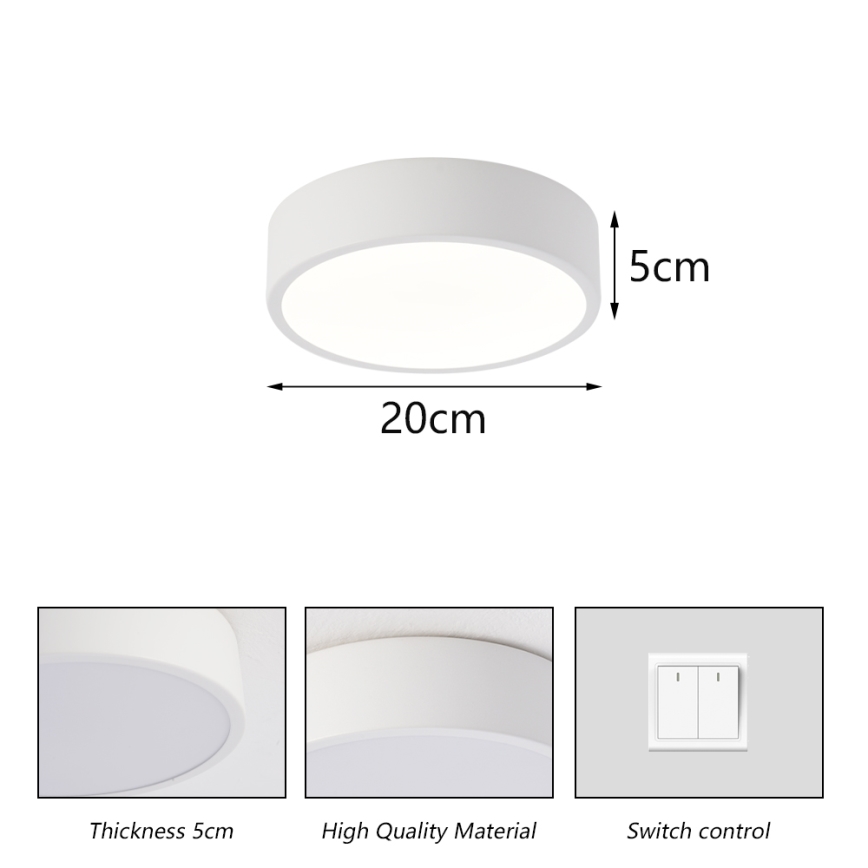 Brilagi - LED griestu lampa POOL LED/18W/230V 3000/4000/6000K Ø 20 cm balta