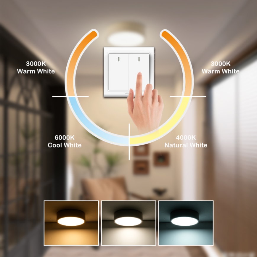 Brilagi - LED griestu gaismeklis POOL LED/18W/230V 3000/4500/6000K Ø 20 cm, bēšs