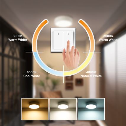 Brilagi - LED griestu lampa POOL LED/18W/230V 3000/4500/6000K Ø 20 cm balta