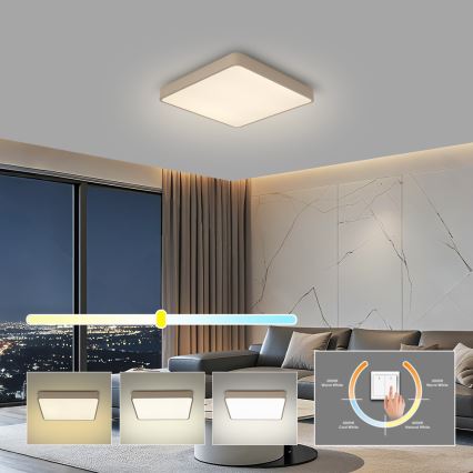 Brilagi - LED griestu lampa POOL LED/36W/230V 3000/4000/6000K 40x40 cm bēša