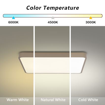Brilagi - LED griestu lampa POOL LED/36W/230V 3000/4000/6000K 40x40 cm bēša