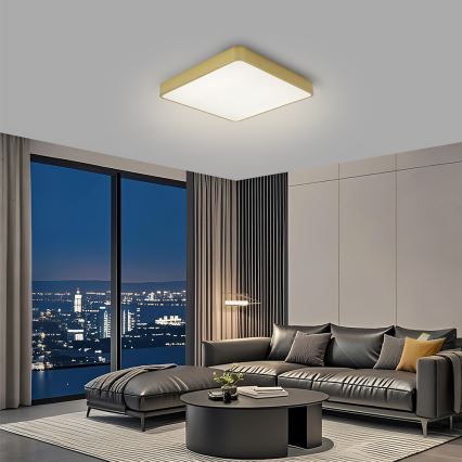 Brilagi - LED griestu lampa POOL LED/36W/230V 3000/4000/6000K 40x40 cm zelta krāsā