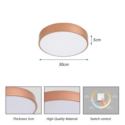 BRILAGI - LED griestu lampa POOL LED/36W/230V 3000/4000/6000K Ø 30 cm vara krāsā