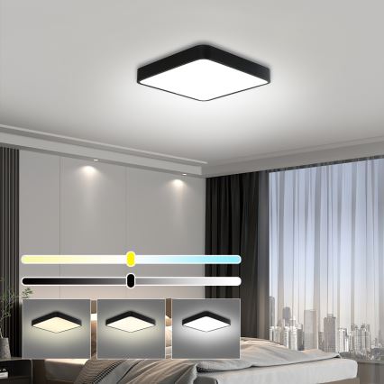 Brilagi - LED Griestu lampa  POOL LED/36W/230V 3000/4500/6000K 40x40 cm melna