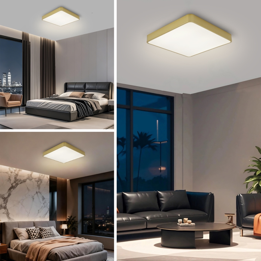 Brilagi - LED griestu lampa POOL LED/48W/230V 3000/4000/6000K 50x50 cm zelta