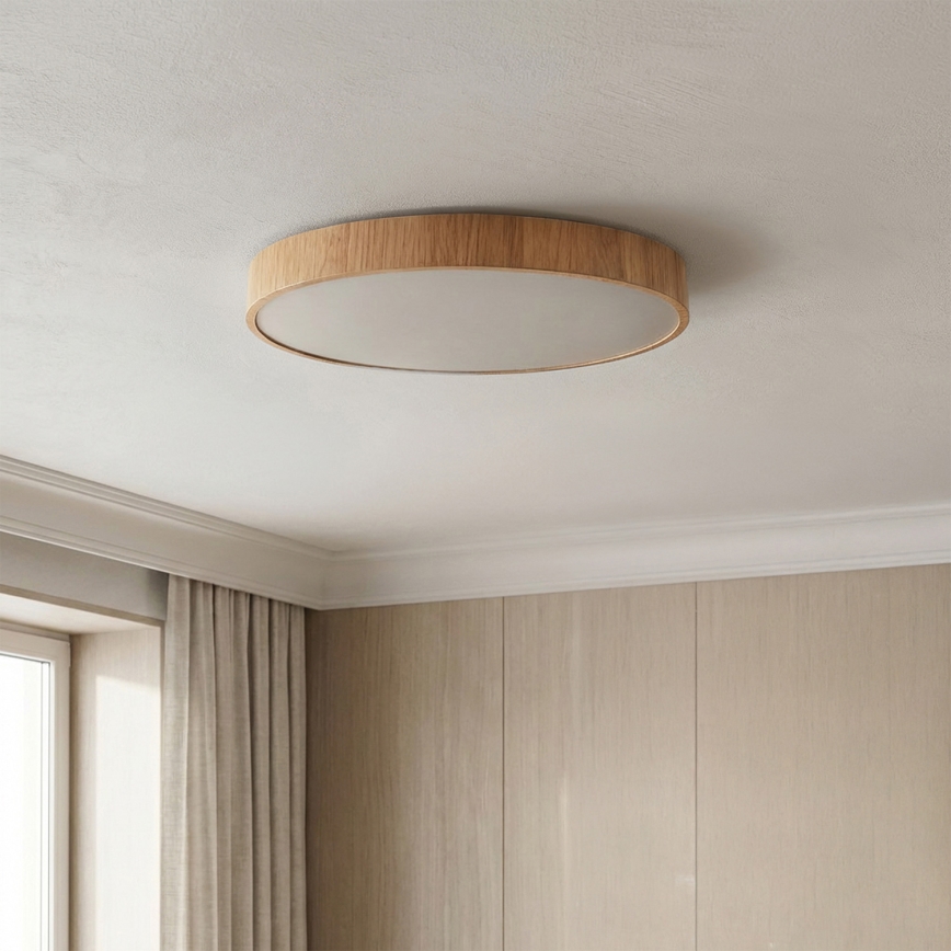 Brilagi - LED griestu gaismeklis POOL LED/48W/230V 3000/4000/6000K Ø 40 cm koka apdare
