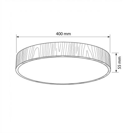 Brilagi - LED griestu gaismeklis POOL LED/48W/230V 3000/4000/6000K Ø 40 cm koka apdare