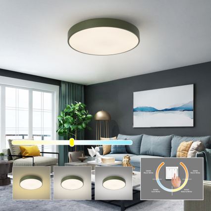 Brilagi - LED griestu gaismeklis POOL LED/60W/230V 3000/4000/6000K Ø 50 cm zaļš