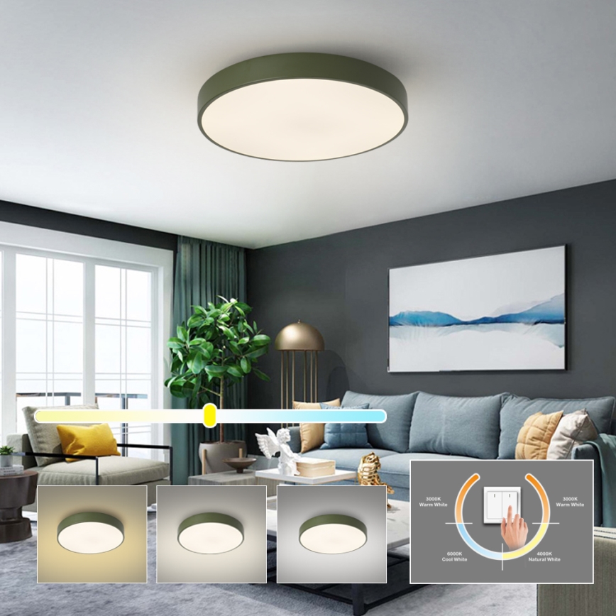 Brilagi - LED griestu gaismeklis POOL LED/60W/230V 3000/4000/6000K Ø 50 cm zaļš