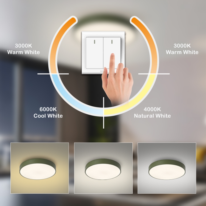 Brilagi - LED griestu gaismeklis POOL LED/60W/230V 3000/4000/6000K Ø 50 cm zaļš