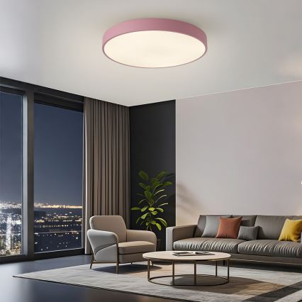 Brilagi - LED griestu lukturis POOL, 60 W, 230 V, 3000/4000/6000 K, Ø 60 cm, rozā