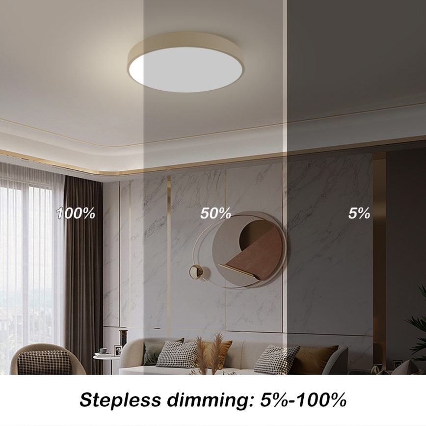 Brilagi - LED griestu gaismeklis POOL LED/60W/230V 3000/4000/6000K Ø 60 cm bēšs