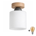 BRILAGI - LED griestu lampa RETRO GLASS 1xE27/60W/230V Ø 10 cm ozols/balts