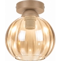BRILAGI - LED griestu lampa RETRO GLASS 1xE27/60W/230V Ø 18 cm bēša/dūmaina bēša