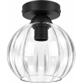 BRILAGI - LED griestu lampa RETRO GLASS 1xE27/60W/230V Ø 18 cm melna/caurspīdīga