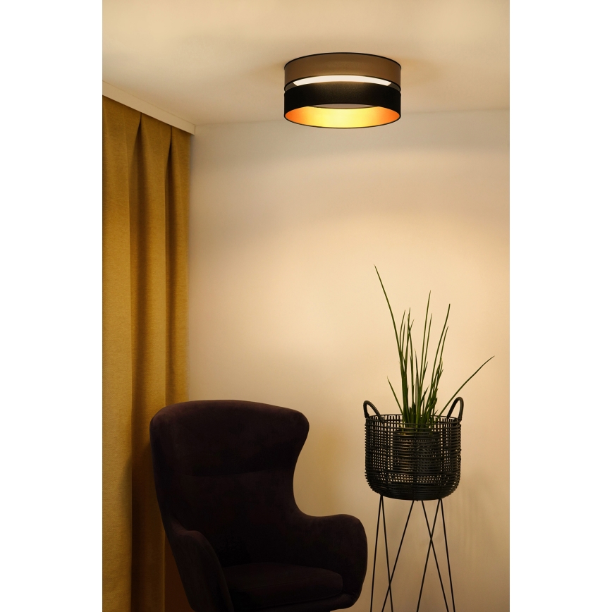 Brilagi - LED Griestu lampa ROYAL LED/24W/230V d. 45 cm melna/zelta