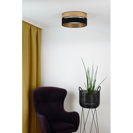 Brilagi - LED Griestu lampa ROYAL LED/24W/230V d. 45 cm melna/zelta