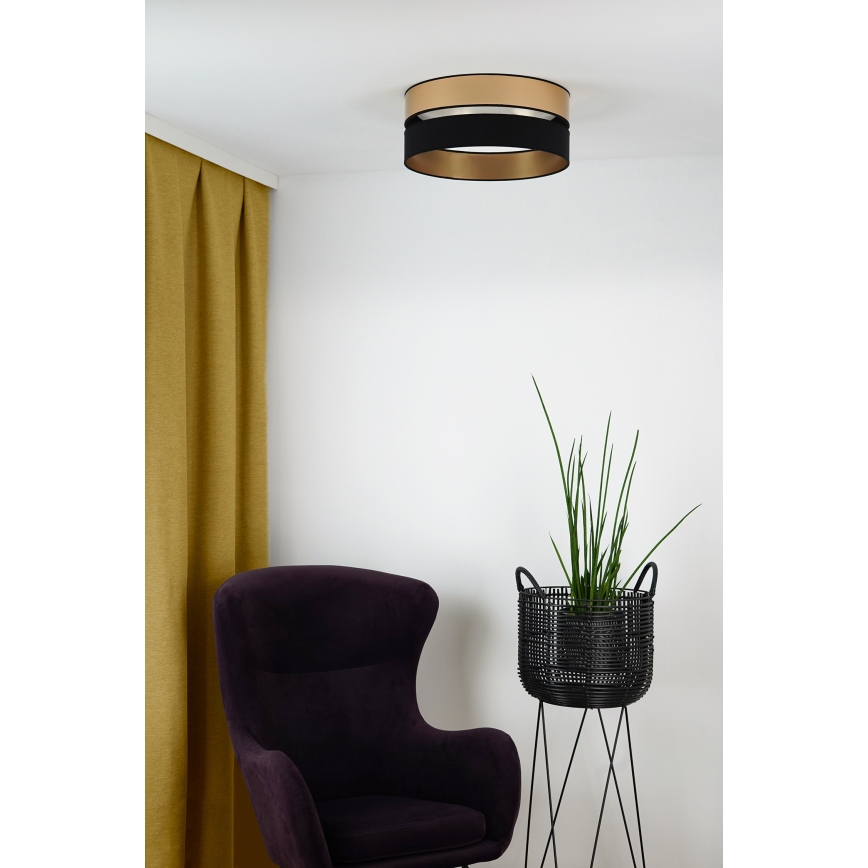 Brilagi - LED Griestu lampa ROYAL LED/24W/230V d. 45 cm melna/zelta