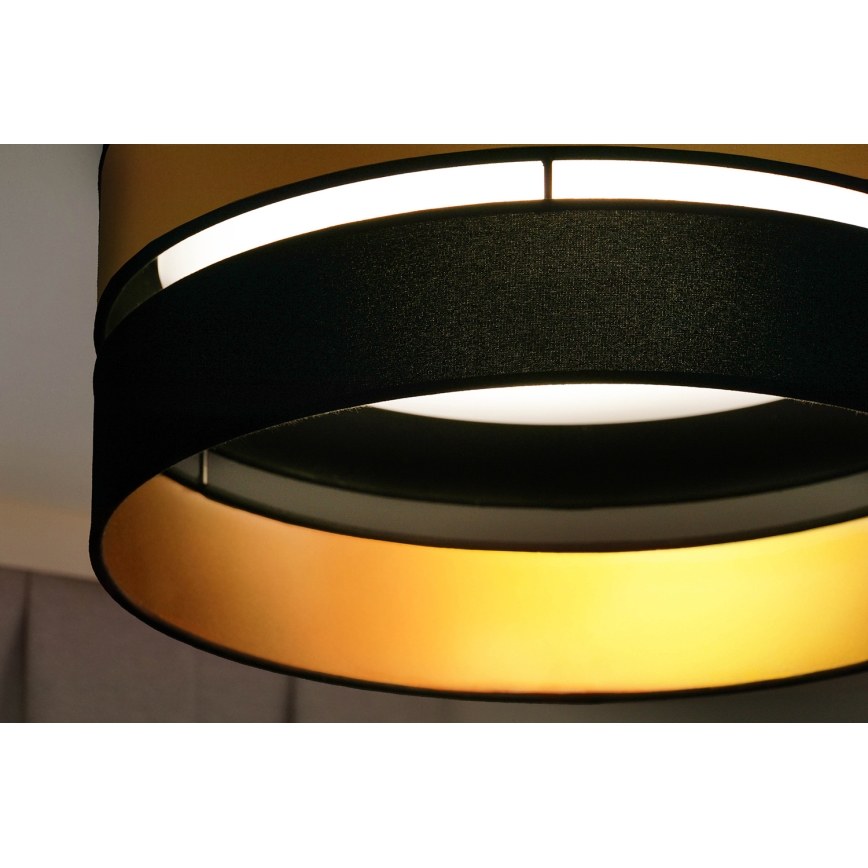 Brilagi - LED Griestu lampa ROYAL LED/24W/230V d. 45 cm melna/zelta