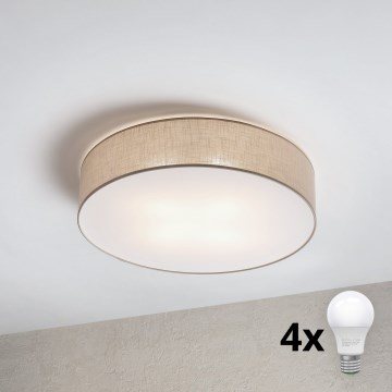 Brilagi - LED griestu lampa SIRIJA 4xE27/15W/230V diametrs 60 cm bēša