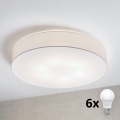 Brilagi - LED griestu lampa SIRIJA 6xE27/60W/230V Ø 80 cm balta