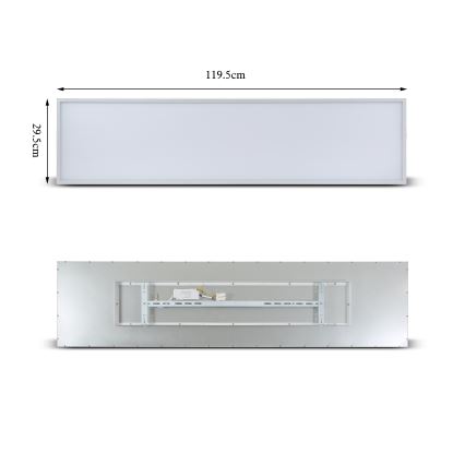 Brilagi - LED Griestu lampa SLIMFRAME LED/58W/230V 120x30 cm balta