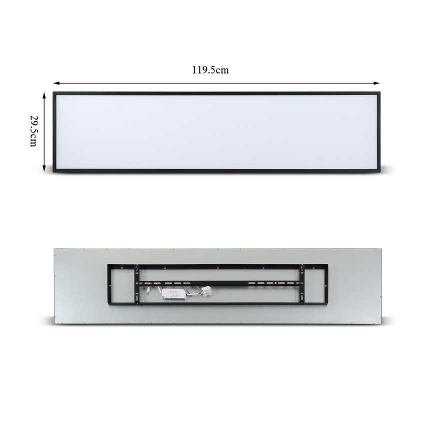 Brilagi - LED Griestu lampa SLIMFRAME LED/58W/230V 120x30 cm melna